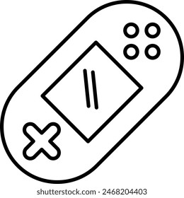Game Console Vector Line Icon Design