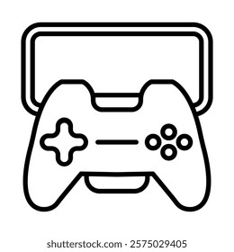 Game Console Vector Line Icon Design