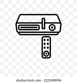 Game console vector linear icon isolated on transparent background, Game console transparency concept can be used for web and mobile