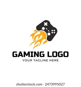 Game console and video games stick logo design template logo.