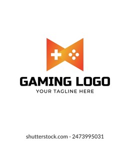 Game console and video games stick logo design template logo.