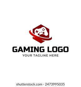 Game console and video games stick logo design template logo.