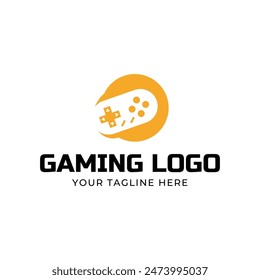 Game console and video games stick logo design template logo.