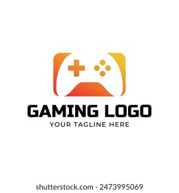 Game console and video games stick logo design template logo.