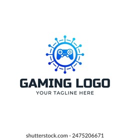 Game console and video games stick logo design template