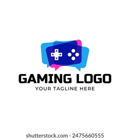 Game console and video games stick logo design template