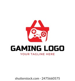 Game console and video games stick logo design template