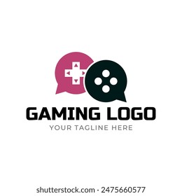Game console and video games stick logo design template