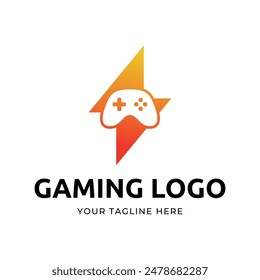 Game console and video games stick logo design template logo.