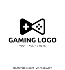 Spielekonsole und Video Spiele Stick Logo Design Vorlage Logo.