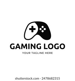 Game console and video games stick logo design template logo.