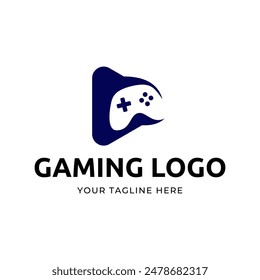 Game console and video games stick logo design template logo.