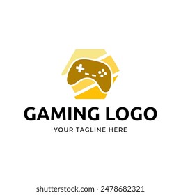 Game console and video games stick logo design template logo.