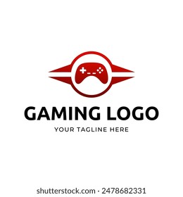 Game console and video games stick logo design template logo.