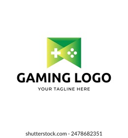 Game console and video games stick logo design template logo.