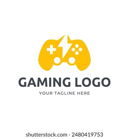 Spielekonsole und Video Spiele Stick Logo Design Vorlage
