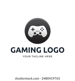 Game console and video games stick logo design template