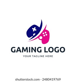 Game console and video games stick logo design template
