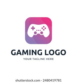 Game console and video games stick logo design template