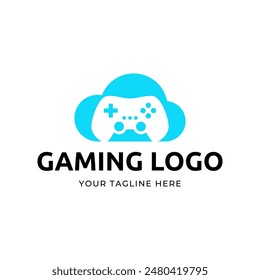 Game console and video games stick logo design template