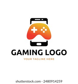 Game console and video games stick logo design template