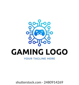 Game console and video games stick logo design template