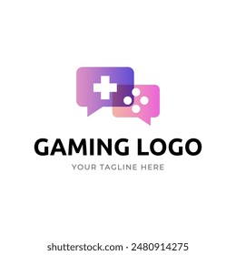 Game console and video games stick logo design template