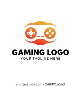 Game console and video games stick logo design template logo.