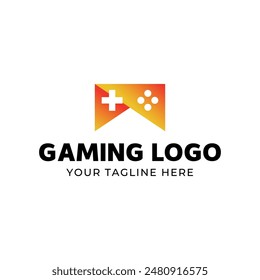 Game console and video games stick logo design template logo.