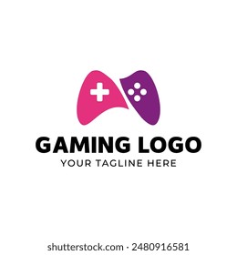 Game console and video games stick logo design template logo.