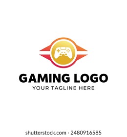 Game console and video games stick logo design template logo.
