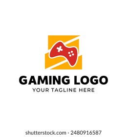 Game console and video games stick logo design template logo.