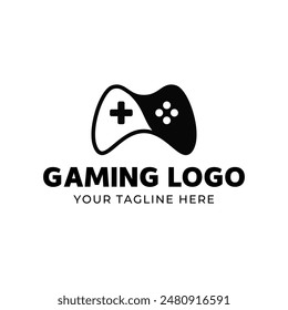 Game console and video games stick logo design template logo.