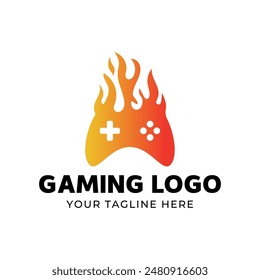 Game console and video games stick logo design template logo.