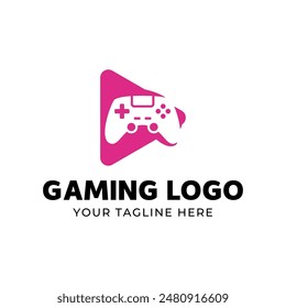 Game console and video games stick logo design template logo.