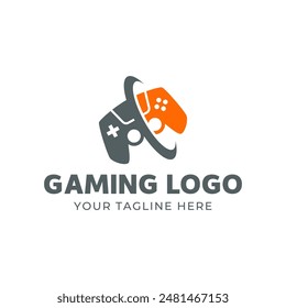 Game console and video games stick logo design template