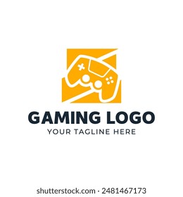 Game console and video games stick logo design template