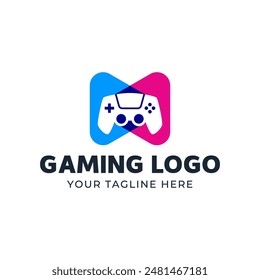 Game console and video games stick logo design template