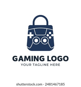 Game console and video games stick logo design template