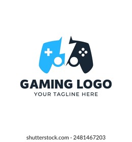 Game console and video games stick logo design template