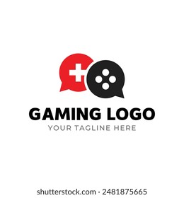 Game console and video games stick logo design template