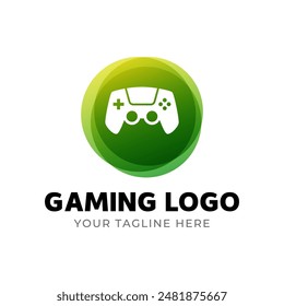 Game console and video games stick logo design template