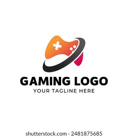 Game console and video games stick logo design template