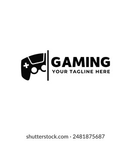 Game console and video games stick logo design template