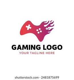 Game console and video games stick logo design template