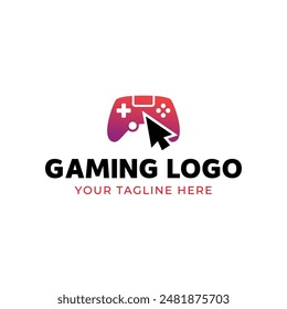 Game console and video games stick logo design template