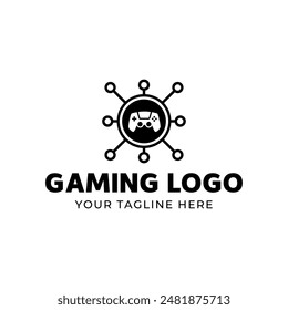 Game console and video games stick logo design template