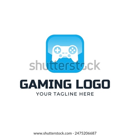 Game console and video games stick logo design template