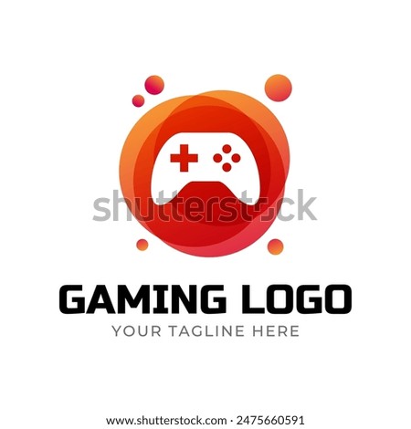 Game console and video games stick logo design template