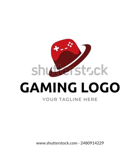 Game console and video games stick logo design template